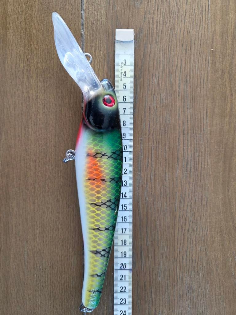 Musky Mania Ernie 9inch Perch, Watersport en Boten, Hengelsport | Roofvissen, Ophalen of Verzenden, Gebruikt, Overige typen
