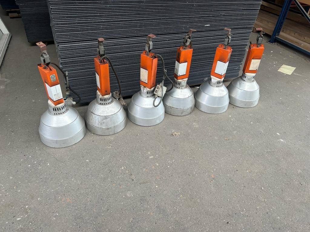 Prachtige industriële hanglampen ( totaal 9 stuks), Gebruikt, Overige fittingen, Glas, Ophalen