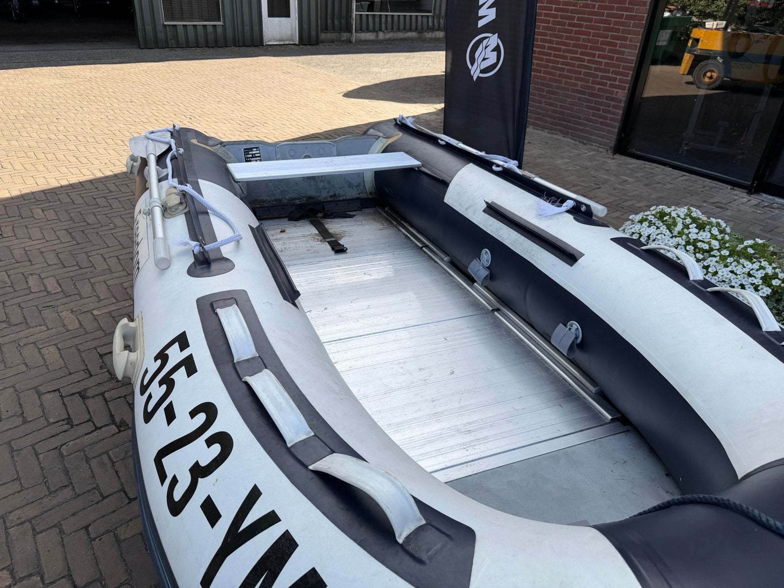 Freedom rubberboot & polyester punter met elektromotor, Watersport en Boten, Gebruikt, Elektrisch, Ophalen of Verzenden, Buitenboordmotor