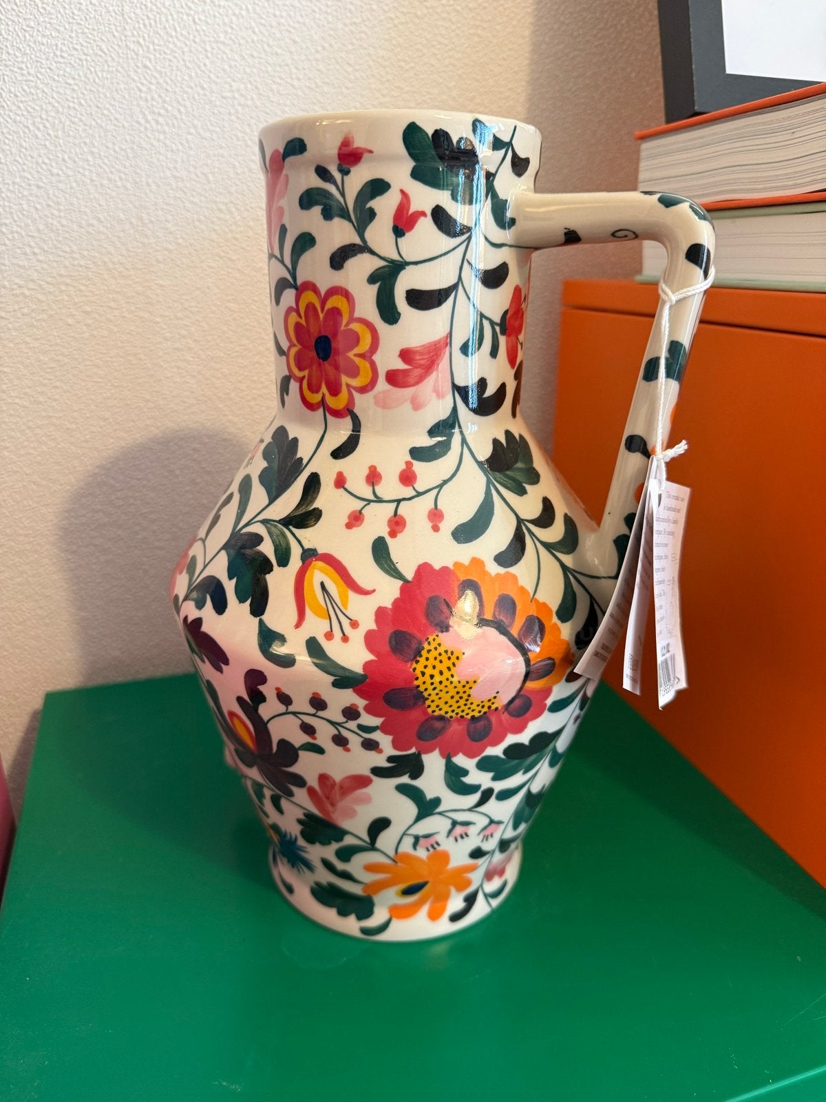 Handgeschilderde Return to Sender vaas 30cm - Bed of Flowers, Overige kleuren, Aardewerk of Porselein, Nieuw, Ophalen of Verzenden