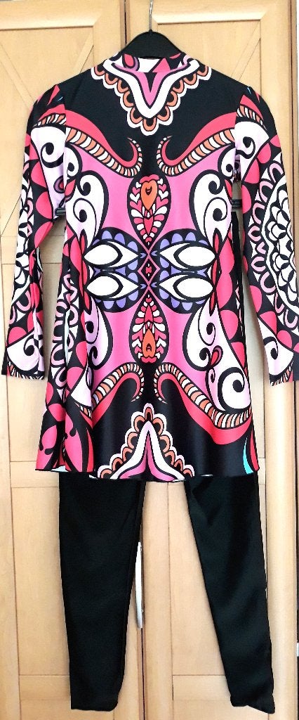 Mooie roze / zwarte burkini - Maat XS/ 164/170, Kleding | Dames, Badmode en Zwemkleding, Overige typen, Nieuw, Ophalen of Verzenden