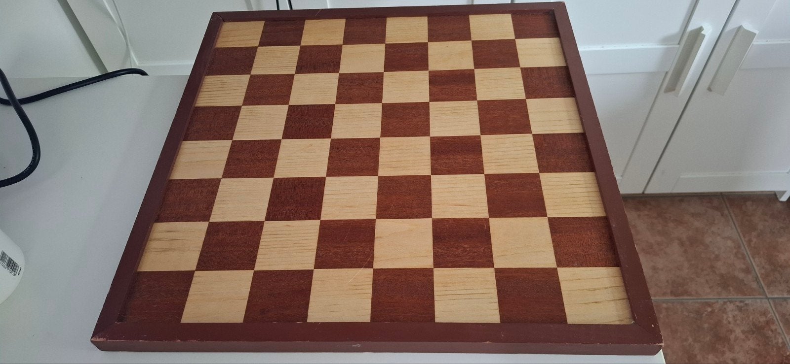 Mooi houten schaakbord dambord 42 x 42 cm, Ophalen of Verzenden