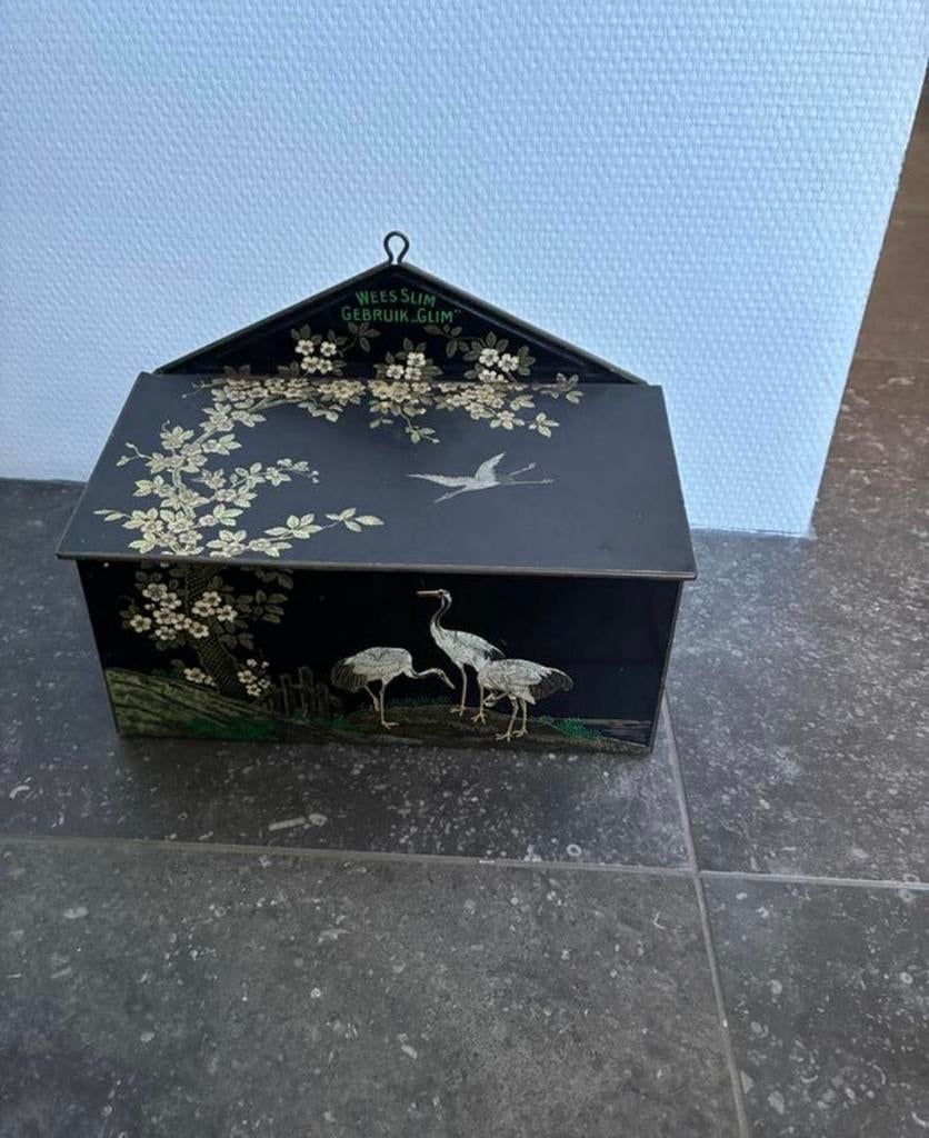 Poetsblik van Glim met kraanvogels, Huis en Inrichting, Ophalen of Verzenden, Zo goed als nieuw, Minder dan 50 cm