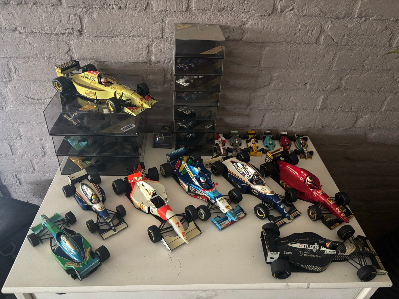Grote collectie Formule 1 modelauto's (Onyx, Minichamps), Ophalen of Verzenden, Gebruikt, Auto