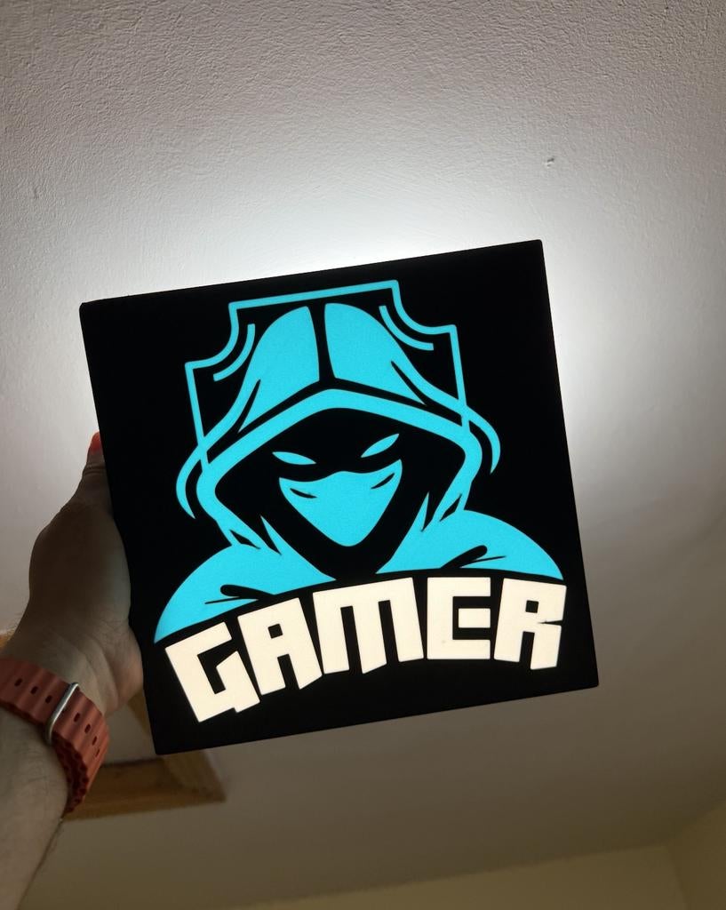 Gamer lamp, Games lightbox, Ophalen of Verzenden, Nieuw, Minder dan 50 cm