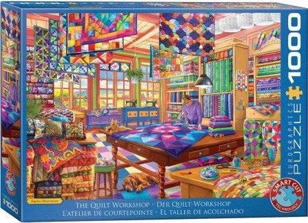 Eurographics - The Quilt Workshop - 1000 stukjes, Ophalen of Verzenden, 500 t/m 1500 stukjes, Nieuw, Legpuzzel