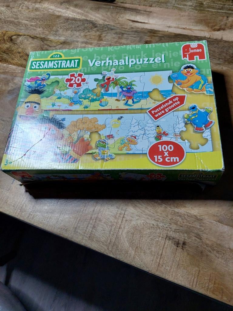Sesamstraat puzzel, Ophalen of Verzenden, 10 tot 50 stukjes, Gebruikt, 2 tot 4 jaar