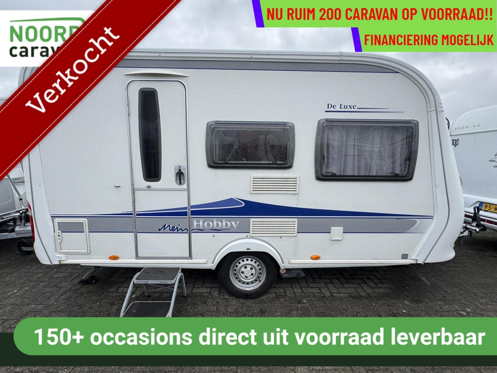 Hobby 400 SF DE LUXE, DWARSBED, TREINZIT, MOVER, VOORTENT, Caravans en Kamperen, Mover, Hobby, Bedrijf, Treinzit