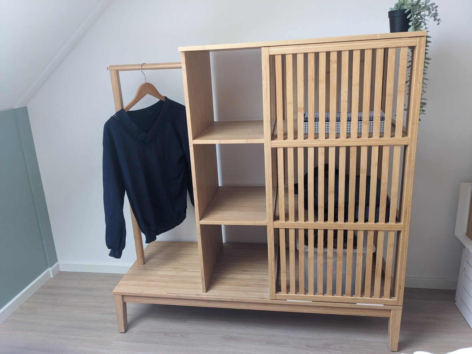 Prachtige bamboe kast Ikea Nordkisa, 100 tot 150 cm, 100 tot 150 cm, Ophalen of Verzenden, Zo goed als nieuw