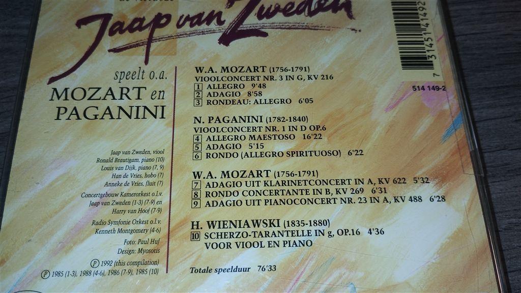 Jaap van Zweden - De Virtuoze Jaap Van Zweden, Ophalen of Verzenden, Classicisme, Zo goed als nieuw, Kamermuziek