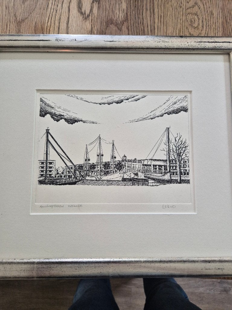 tekening Zeewolde, Ophalen, Realistisch, Tekening, Stads- / dorpsgezicht
