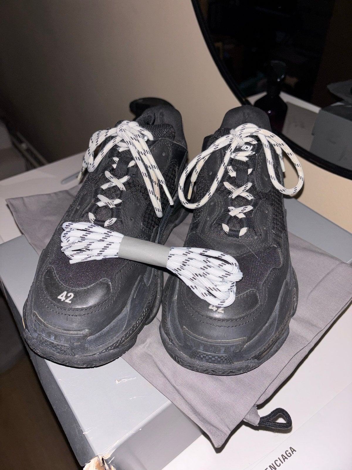 Balenciaga Triple S Sneakers Zwart Maat 42, Kleding | Dames, Zwart, Ophalen of Verzenden, Sneakers of Gympen, Gedragen
