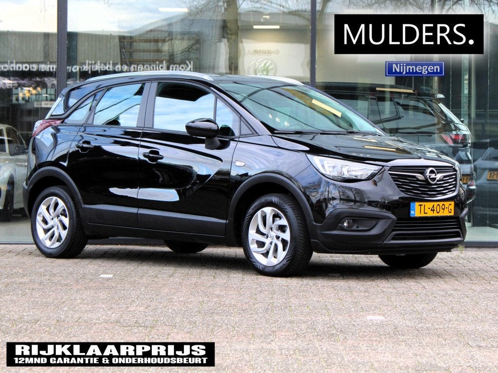 Opel Crossland X 1.2 Turbo Innovation Automaat | Navi / Airc, Auto's, 12 maanden, Gebruikt, Zwart, Origineel Nederlands
