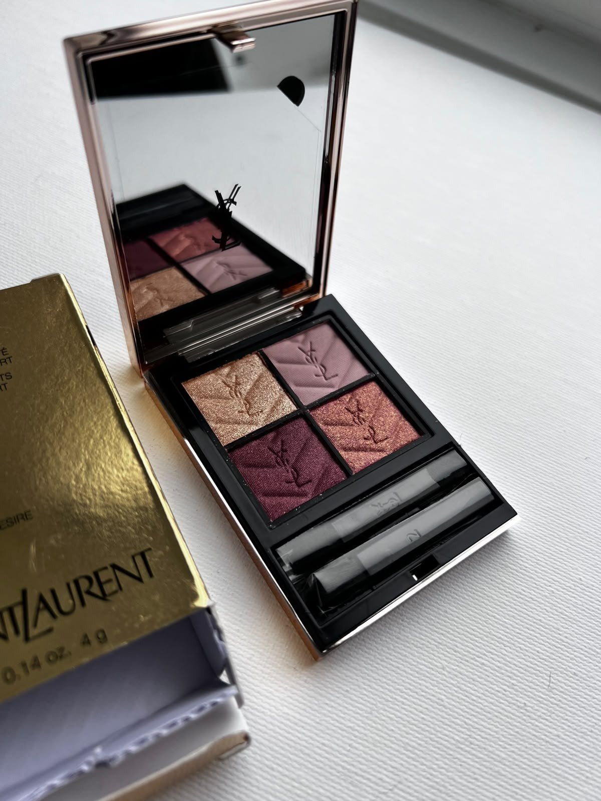 YSL Couture Mini Clutch Oogschaduw Palette - Burning Desire, Sieraden, Tassen en Uiterlijk, Ophalen of Verzenden, Zo goed als nieuw