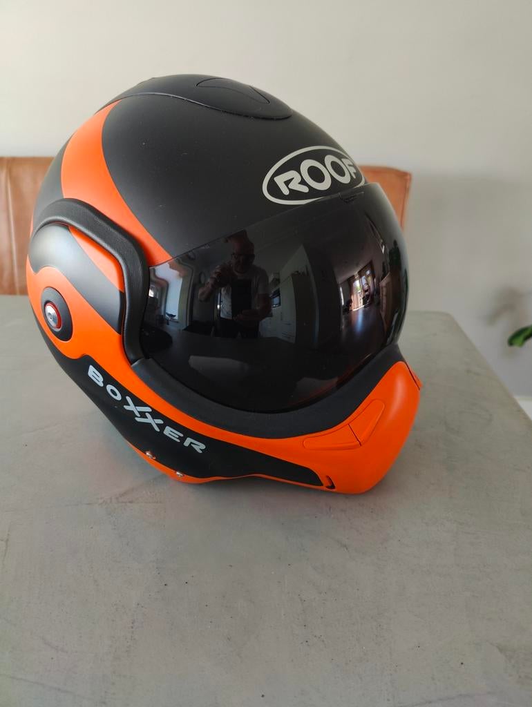 Roof Boxxer Zwart met Donker Vizier - Z.G.A.N. Maat L, Motoren, Overige merken, Systeemhelm, Heren, Ophalen of Verzenden