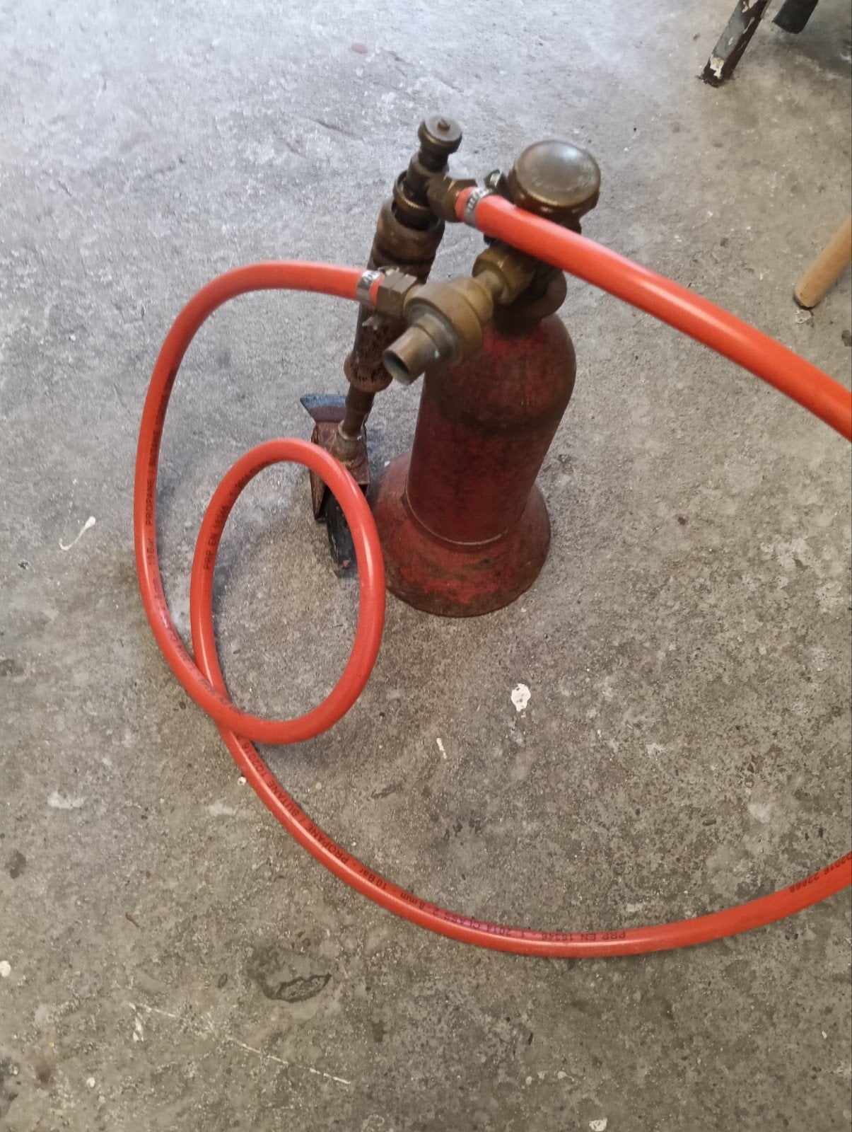 Oude soldeerbrander met propaanslang, Doe-het-zelf en Verbouw, Ophalen, Gebruikt, Minder dan 150 ampère, Overige typen