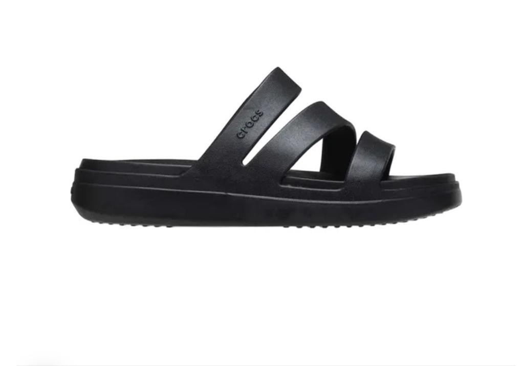 Crocs Getaway Strappy Slippers Dames Zwart maat 40, Slippers, Zwart, Nieuw, Ophalen of Verzenden