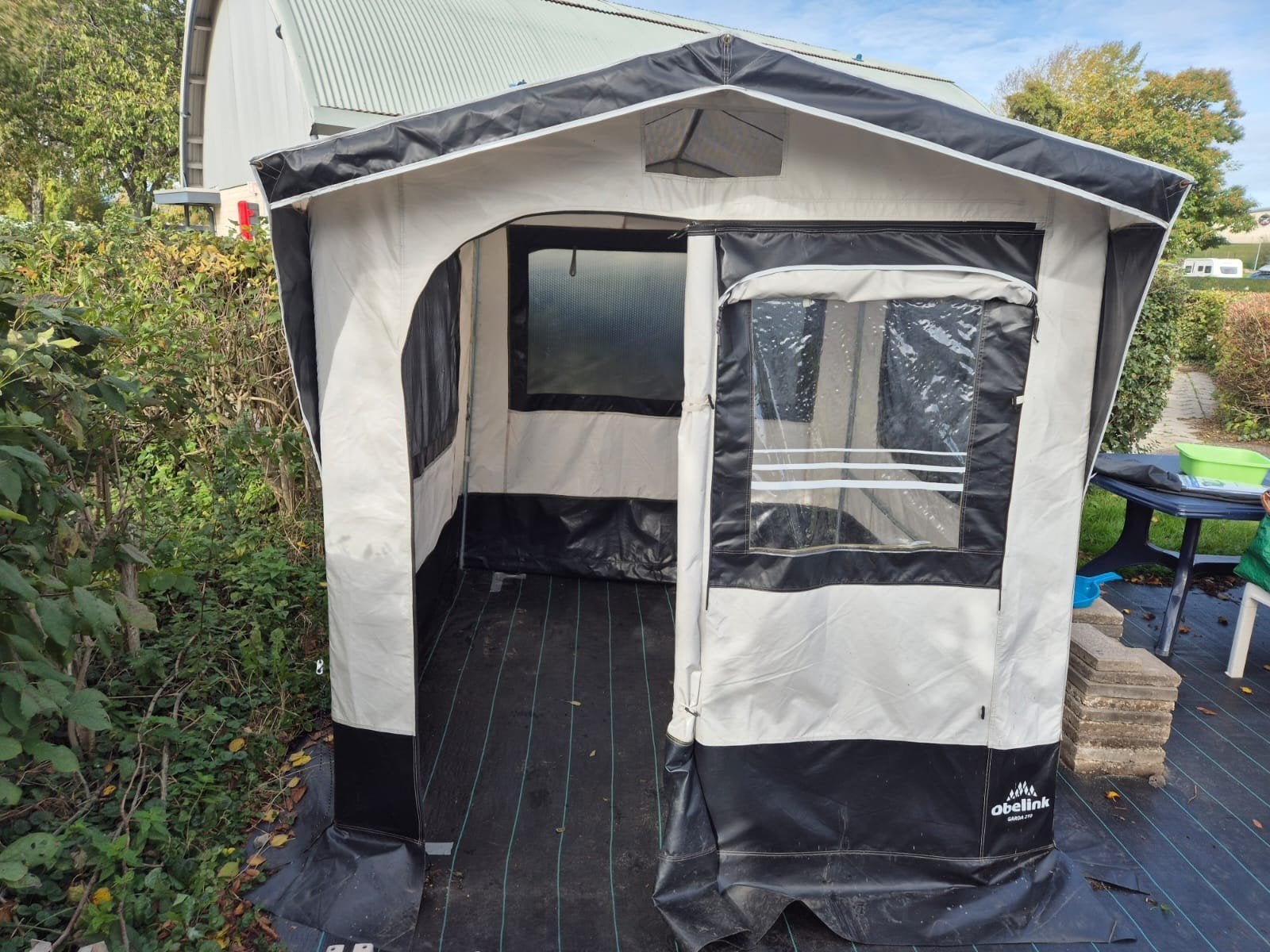 Schuurtent Obelink Garda 210, Caravans en Kamperen, Ophalen, Gebruikt