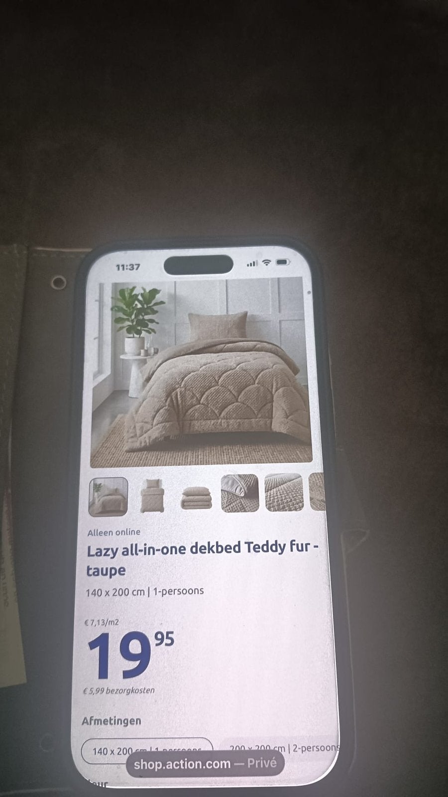 Nieuw dekbed en overtek in 1 👌1.40/2.00geen overtrek nodig, Eenpersoons, Beige, Dekbedovertrek, Nieuw