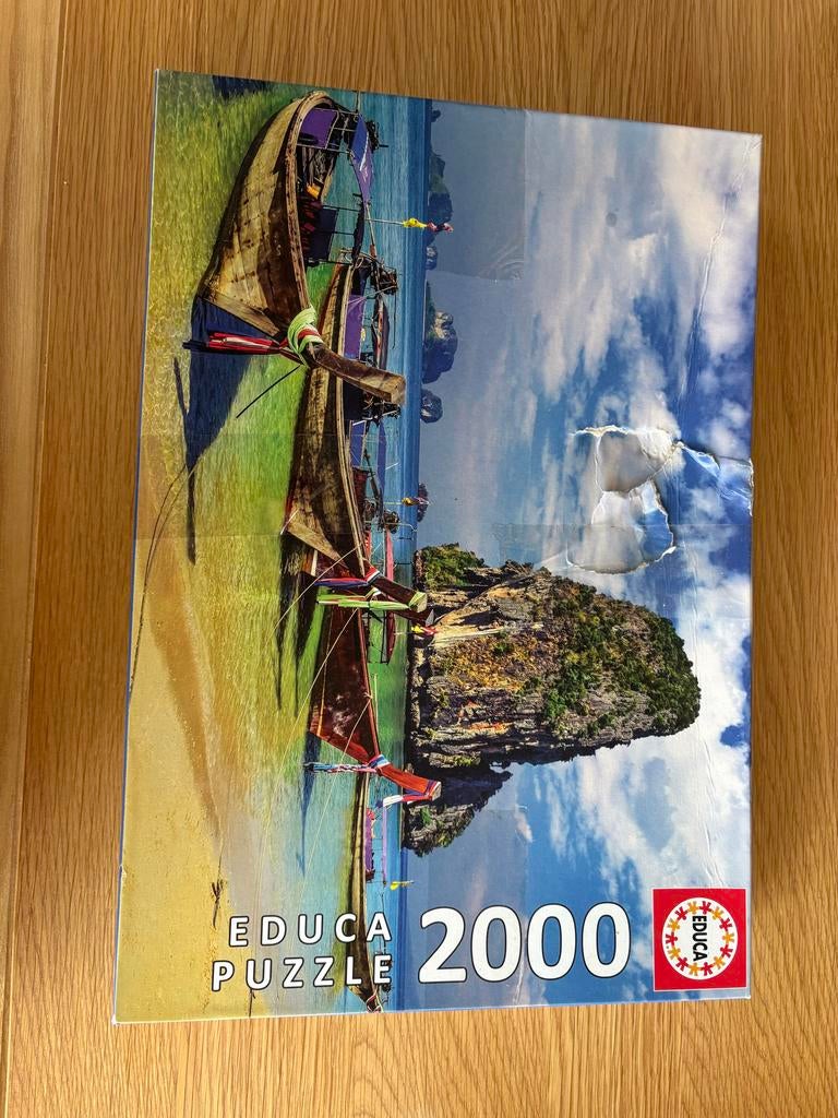 Educa 2000 Stukjes Legpuzzel - Tropisch Strand met Boten, Ophalen, Meer dan 1500 stukjes, Gebruikt, Legpuzzel