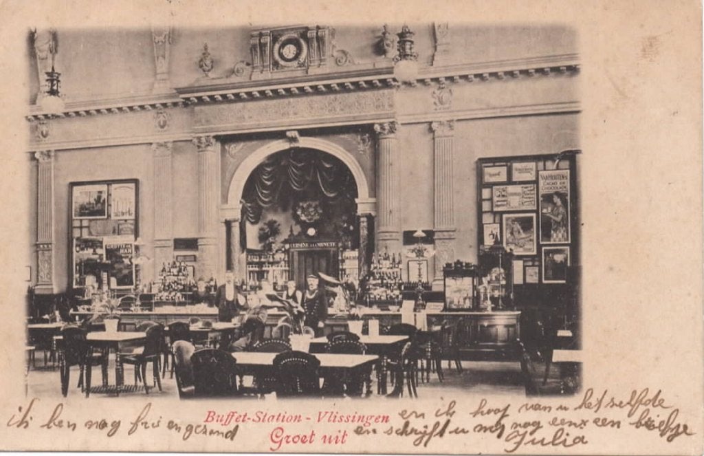 Vlissingen Buffet Station Interieur, Verzenden, Voor 1920, Gelopen, Zeeland