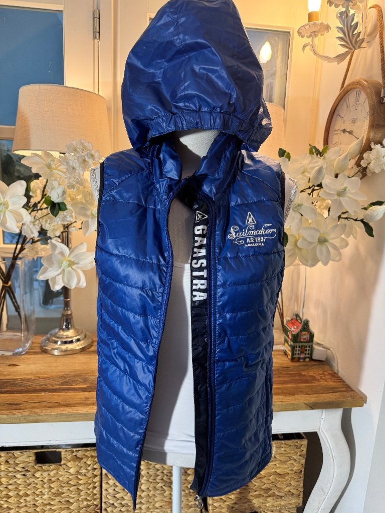 Nieuwe Marineblauw bodywarmer Gaastra, 36-38/S, met capuchon, Kleding | Dames, Ophalen of Verzenden, Nieuw, Maat 36 (S), Blauw