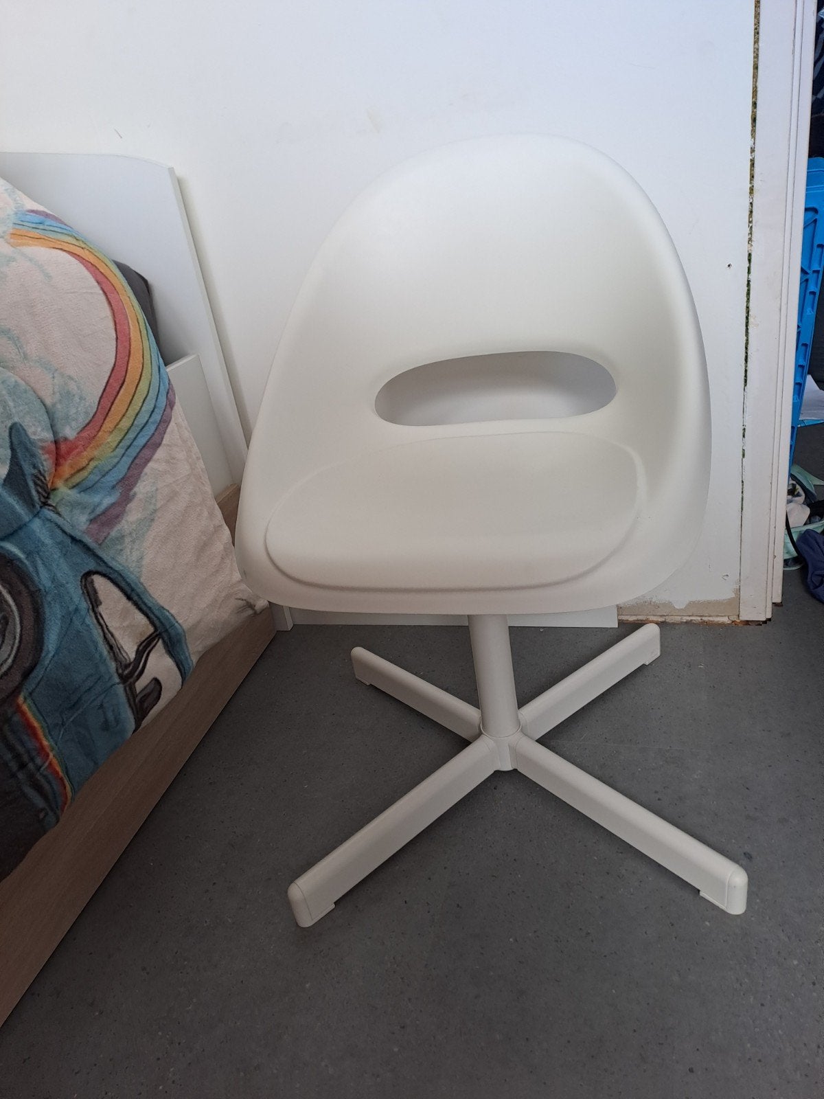 IKEA Sibben stoel - in hoogte verstelbaar, Ophalen, Kunststof, Gebruikt, Wit
