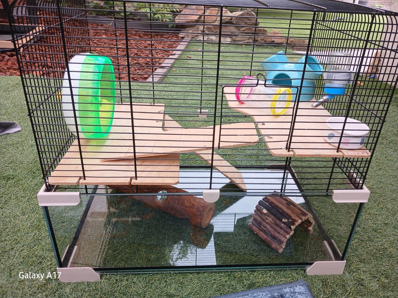 Hamster/Gerbil Kooi Glas, Kooi, Minder dan 75 cm, Zo goed als nieuw, Hamster