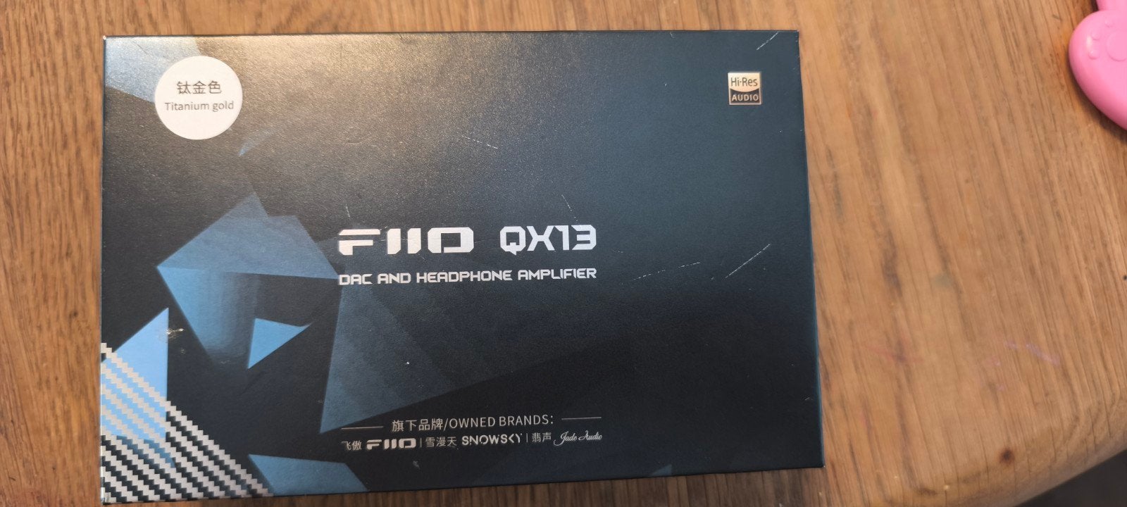 FiiO QX13 DAC en Hoofdtelefoonversterker - Titanium Goud, Overige merken, Overige systemen, Ophalen of Verzenden, Zo goed als nieuw