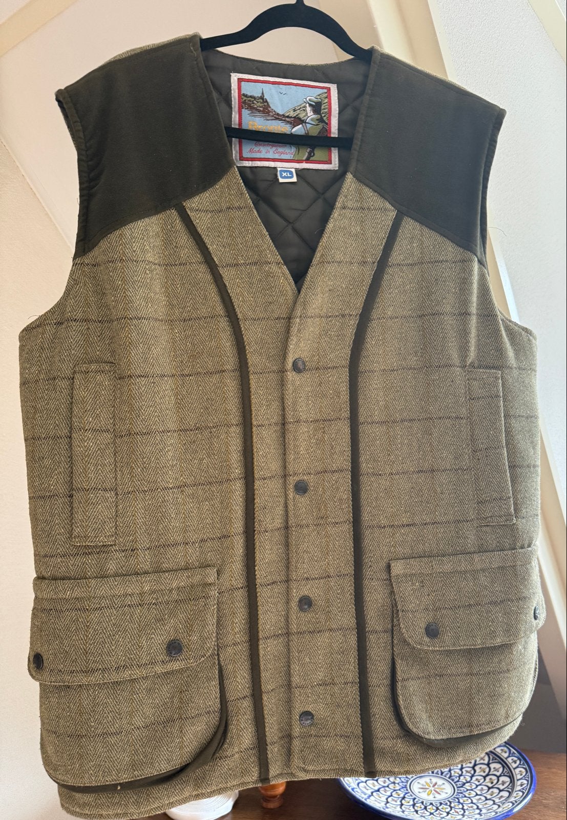 Bronte Classic Countrywear Tweed Gilet - Maat XL, Kleding | Dames, Bodywarmers, Ophalen of Verzenden, Zo goed als nieuw, Maat 46/48 (XL) of groter