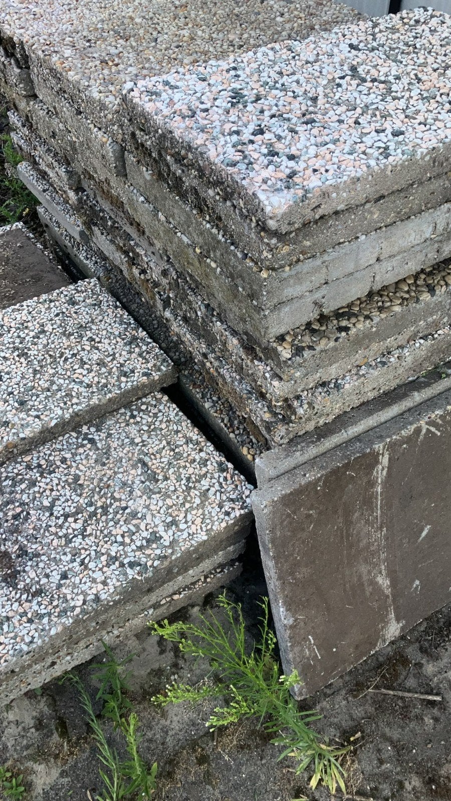 Grindtegels, Tuin en Terras, Ophalen, Gebruikt, Beton, Terrastegels