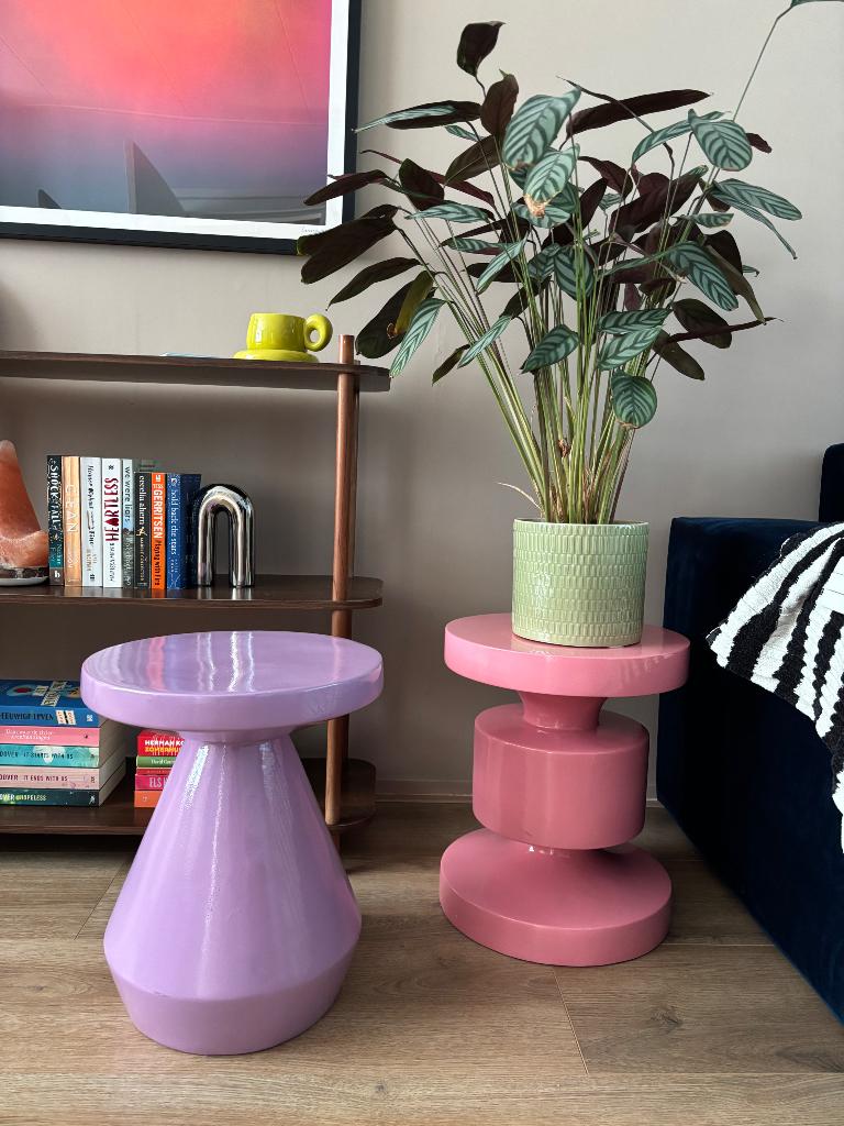 Set bijzettafels, Huis en Inrichting, Rond, Zo goed als nieuw, Ophalen, 45 tot 60 cm