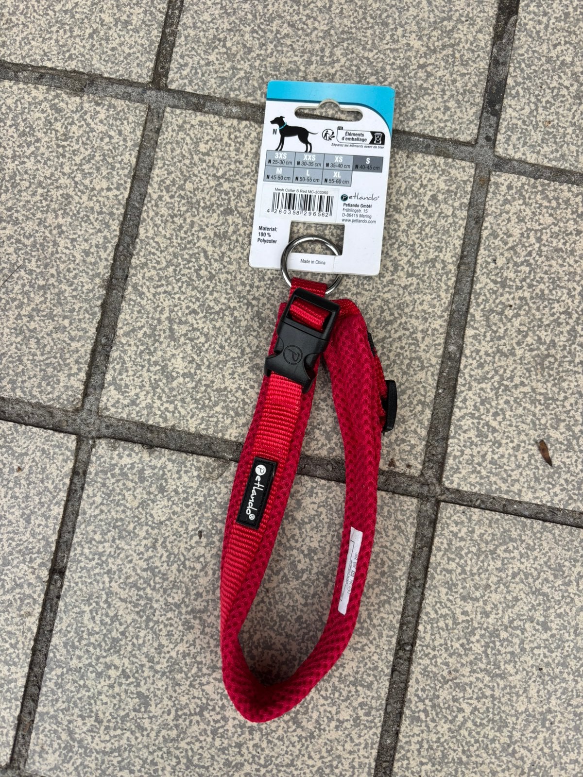 Nieuw: halsband hond rood S, merk Petlando, Dieren en Toebehoren, Ophalen of Verzenden, Zo goed als nieuw