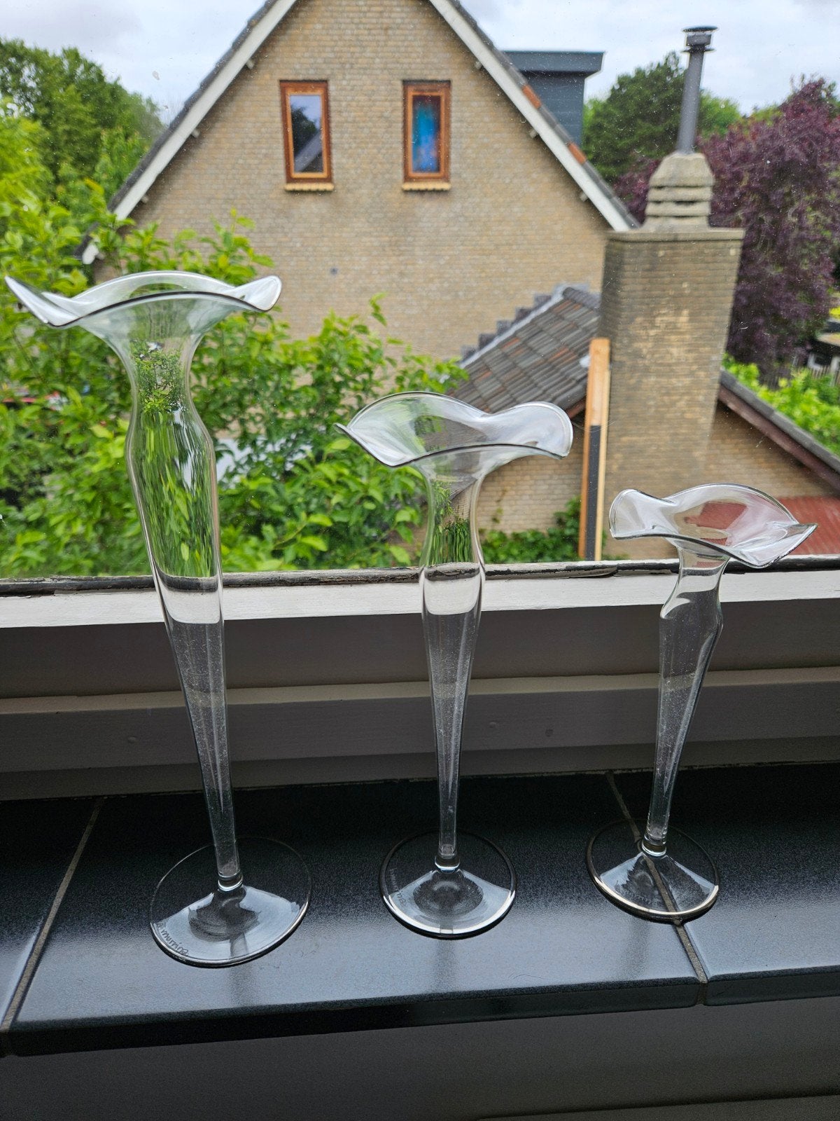 Set van 3 Murano glazen kandelaars 'La Murrina', Ophalen of Verzenden, Overige materialen, Minder dan 25 cm