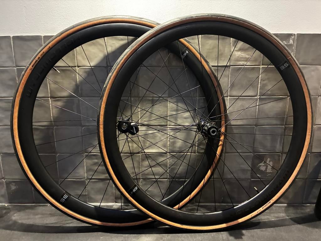 **prijswijziging** : Hollowgram 35mm carbon wielset ZGAN!, Fietsen en Brommers, Fietsonderdelen, Zo goed als nieuw, Cannondale