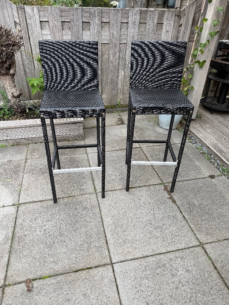 Barkruk buiten, Tuin en Terras, Ophalen, Gebruikt, Rotan