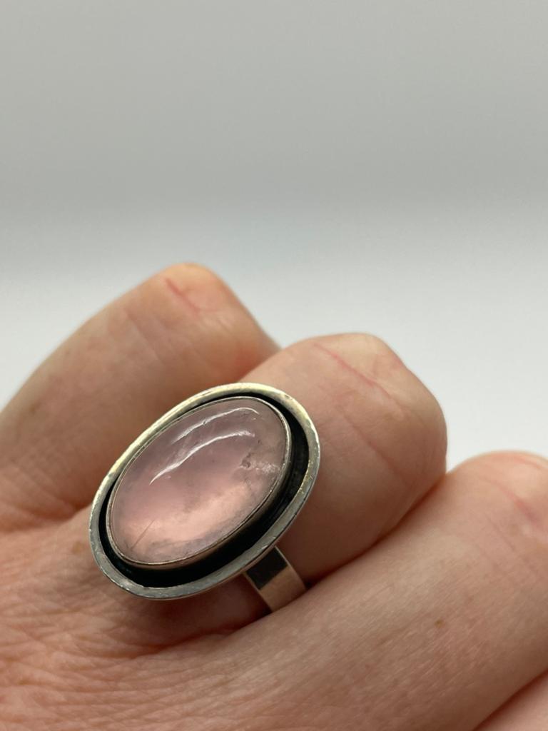 E103 Prachtige zilveren Georg Kramer ring maat 17,5, Ophalen of Verzenden, Zilver, Ring, Met edelsteen