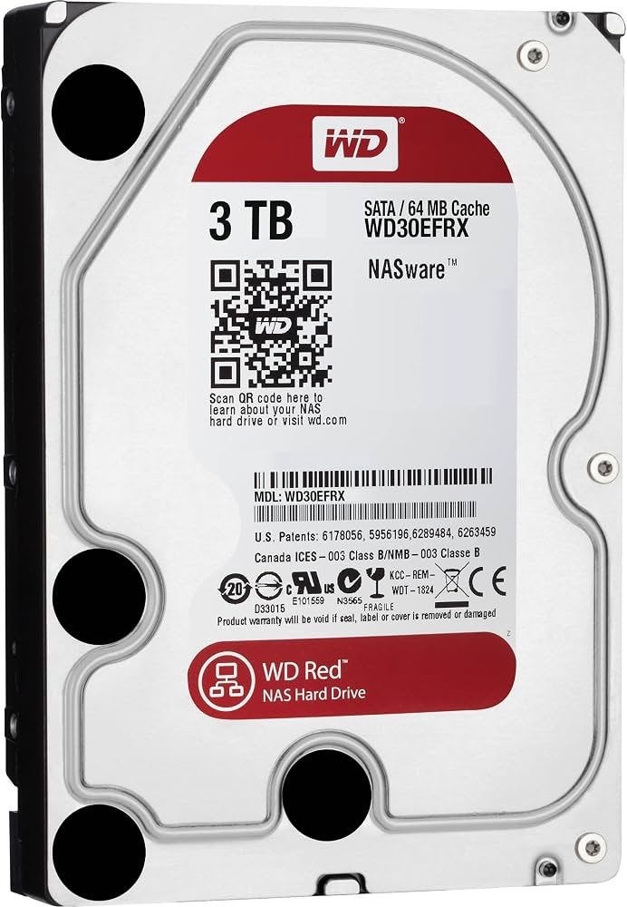2x WD RED WD30EFRX 3,5" 3TB met weinig draaiuren!, Computers en Software, Harde schijven, Intern, Gebruikt, Desktop, 3TB