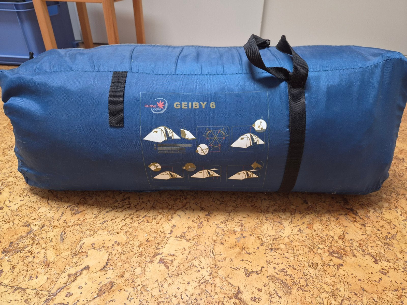 Geiby 6-persoons tent, slechts 1 keer gebruikt, Caravans en Kamperen, Tenten, Ophalen of Verzenden, Zo goed als nieuw