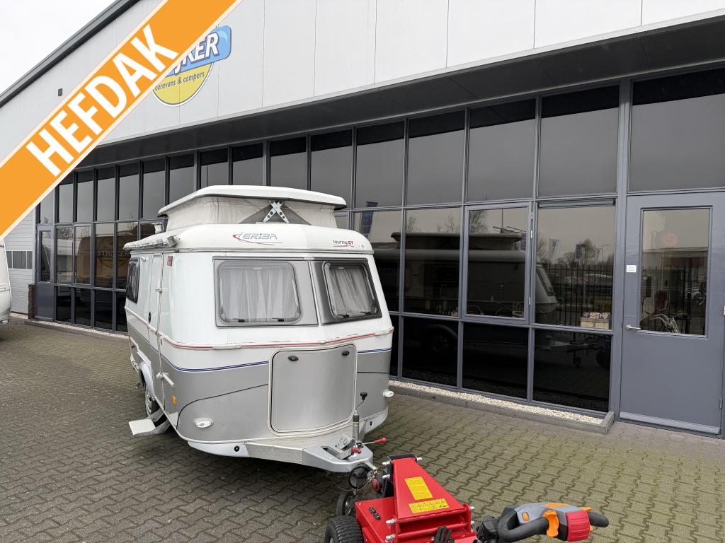 Eriba Touring Triton 418 GT Bed + XXL Zit 4 Pers. 730KG leeg, Caravans en Kamperen, Caravans, Bedrijf, tot en met 4, 500 - 750 kg
