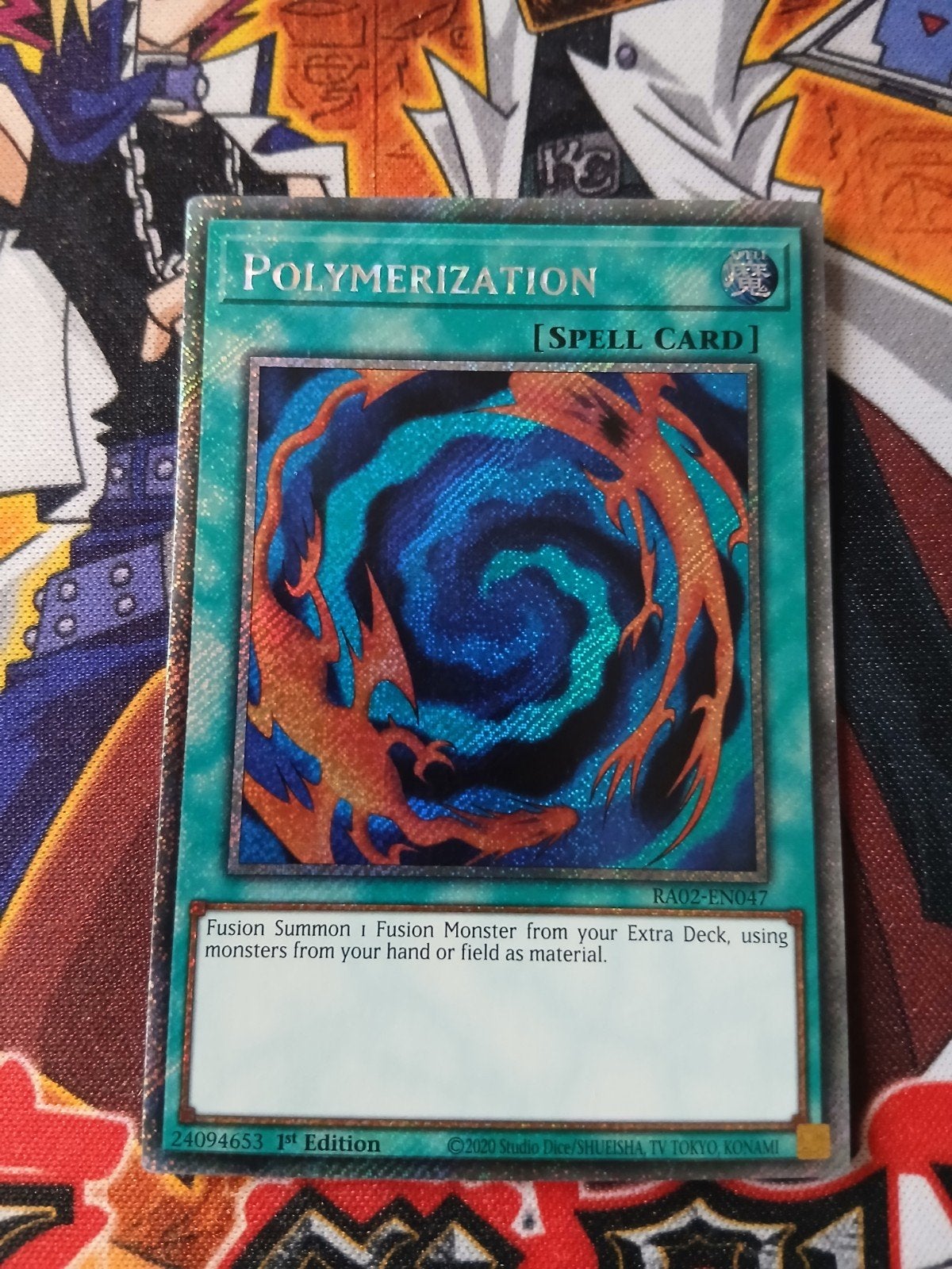 Polymerization - Platinum Secret Rare RA02 - Yu-Gi-Oh, Ophalen of Verzenden, Zo goed als nieuw, Foil