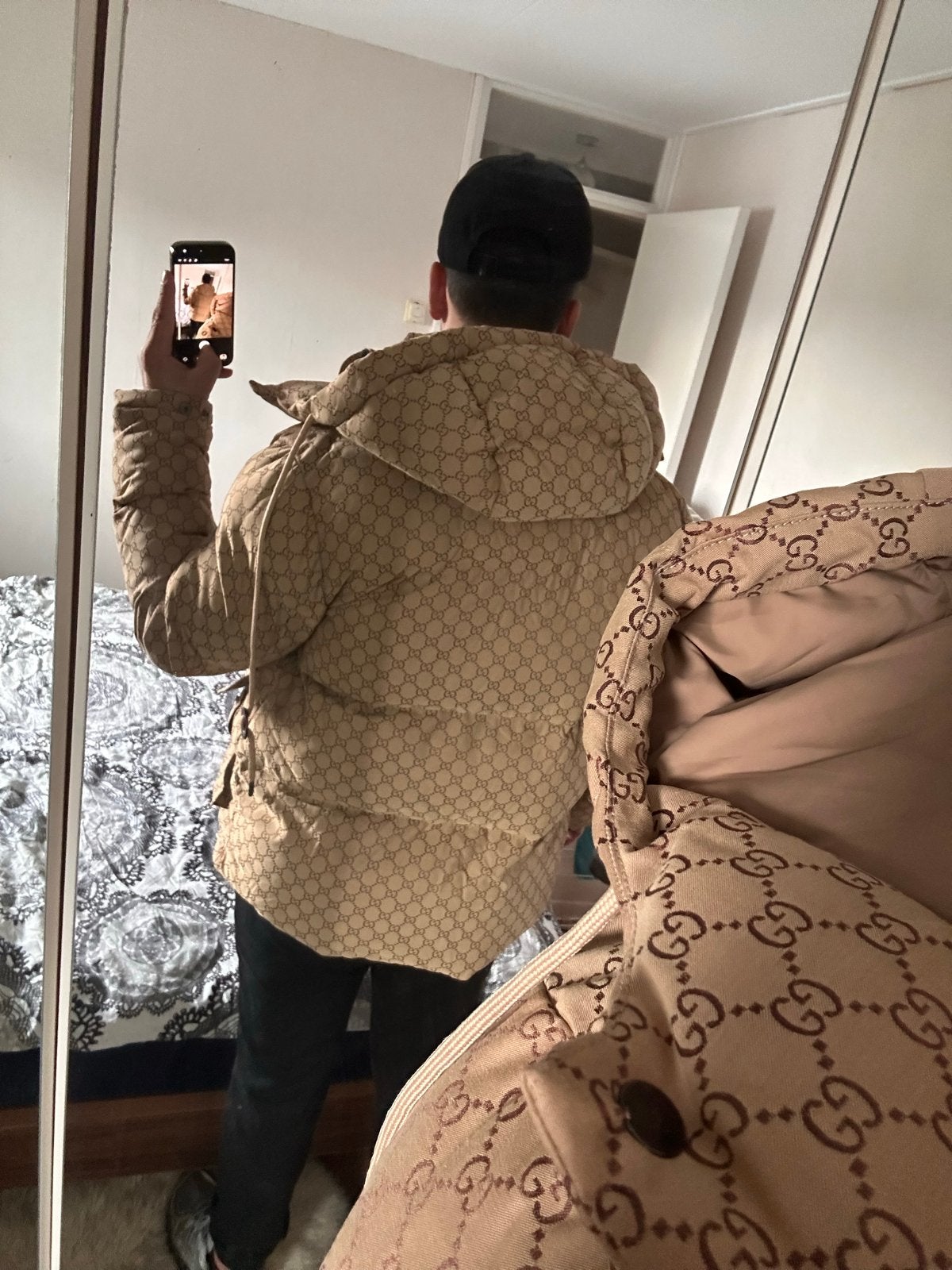 Gucci/The North Face jas Maat L, Ophalen, Zo goed als nieuw, Maat 52/54 (L), Beige