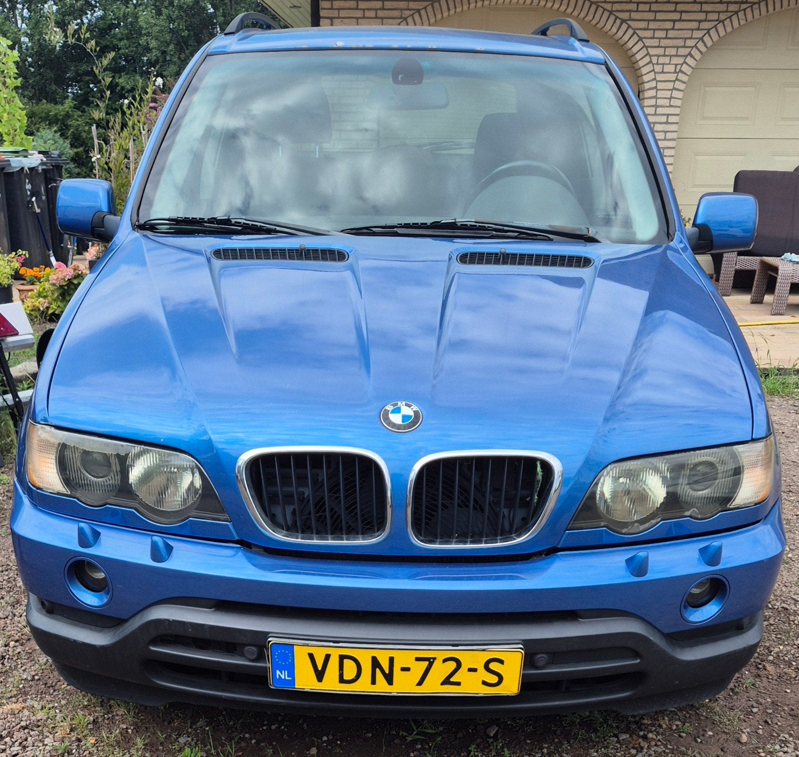 Unieke BMW X5 (E53) 3.0d Grijs Kenteken, Ideale Youngtimer, 183 pk, Blauw, Diesel, 2200 kg