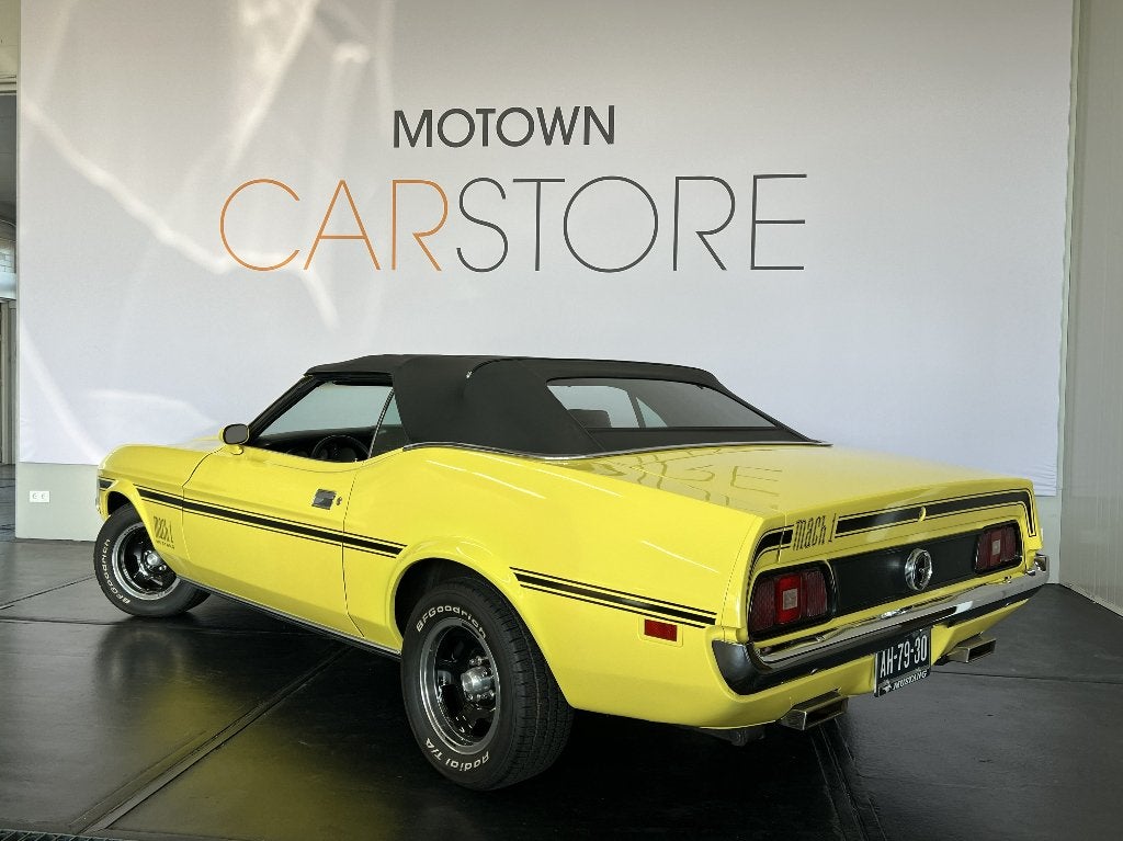 Ford Mustang Mach 1 Cabriolet 1971 351 V8 Mach1 Yellow, Auto's, Achterwielaandrijving, Zwart, Cabriolet, Bedrijf