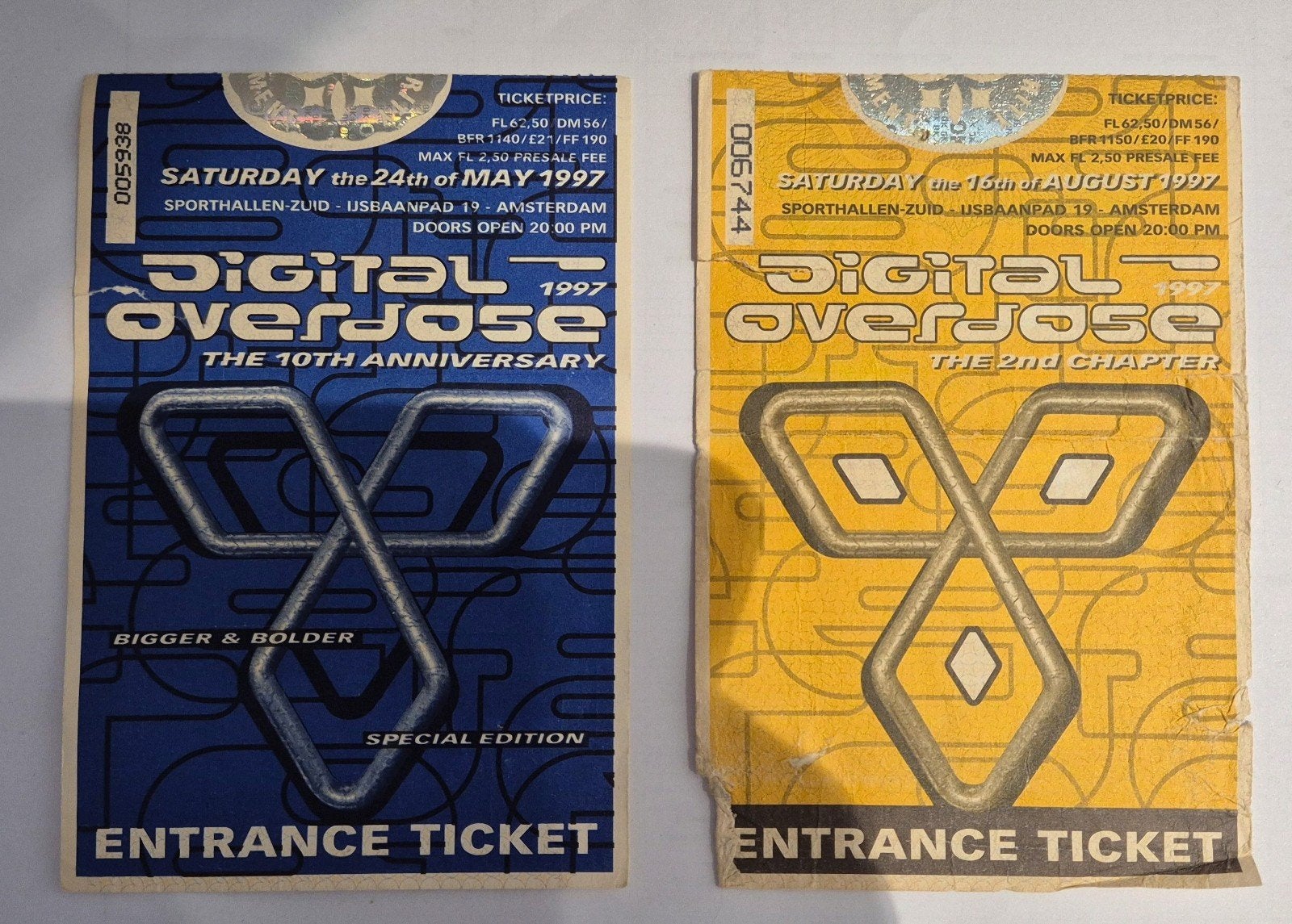Digital overdose 1997 tickets, Verzamelen, Ophalen of Verzenden