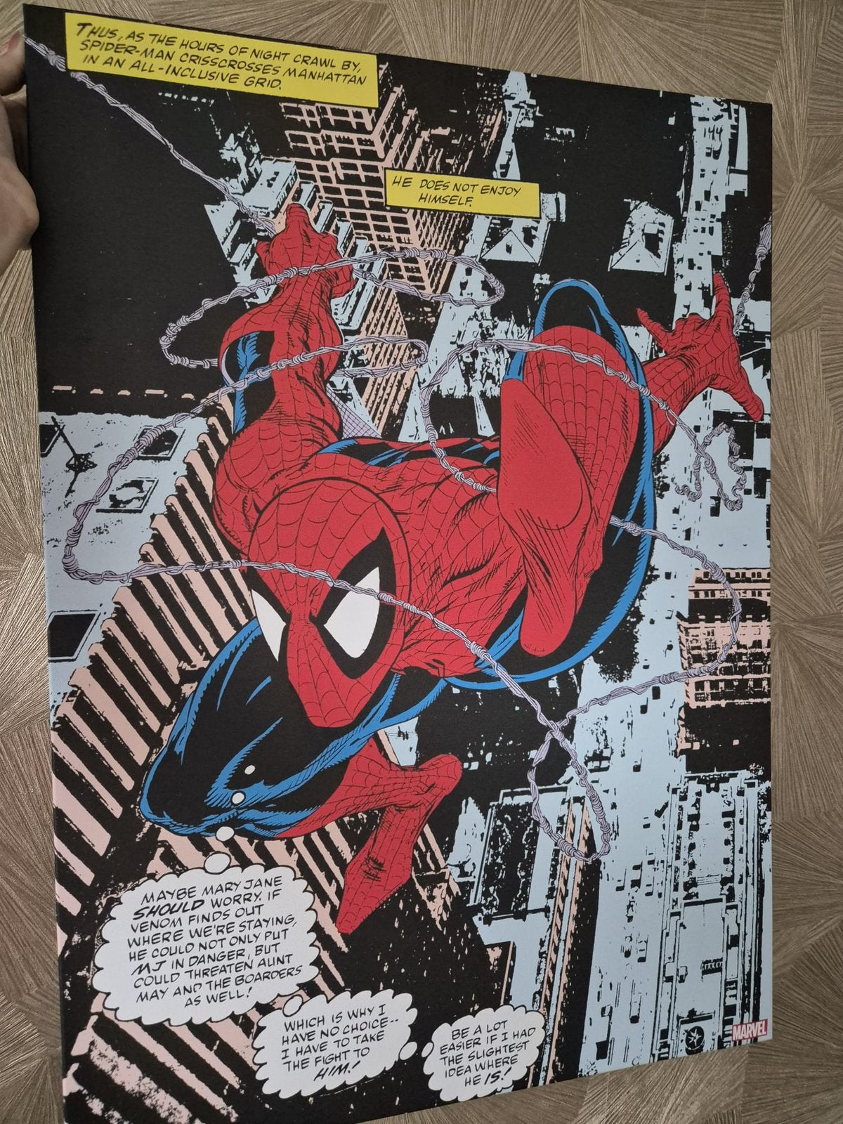 Spiderman Schilderij 50x70cm, Film, Hout, Op houten frame, Ophalen of Verzenden