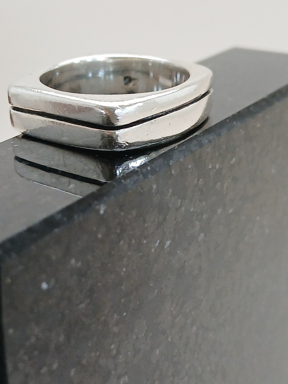 Zilveren Ring 925 Sterling - Maat 17.9 - Robuust & Elegant, Gebruikt, Ophalen of Verzenden, 17 tot 18, Dame of Heer