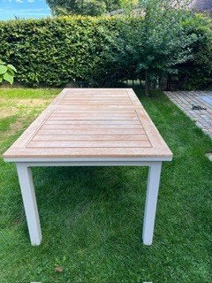 Tuintafel, Tuin en Terras, Ophalen, Gebruikt, Rechthoekig, Hout