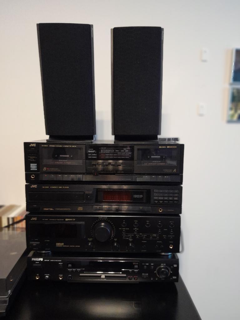 Perfect werkende stereoinstalatie, Ophalen, JVC, Losse componenten, Tuner of Radio