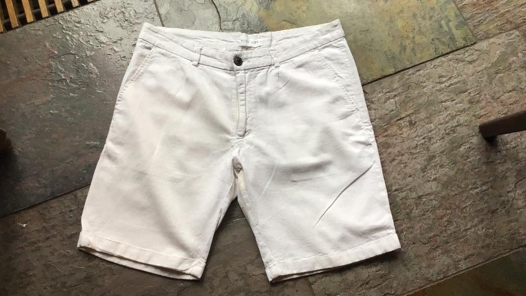 Korte herenbroek, Ophalen of Verzenden, Gedragen, Maat 48/50 (M), Wit
